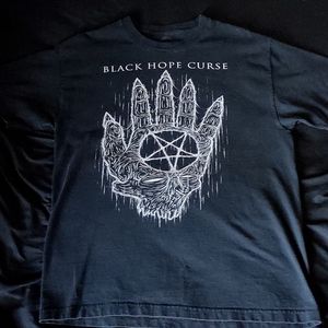 Black Hope Curse Skull Pentagram T shirt